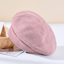Load image into Gallery viewer, Retro Plaid Beret Fashionable Versatile Autumn Winter Delicate Soft Comfortable Breathable Beret Octagonal Hat for Women