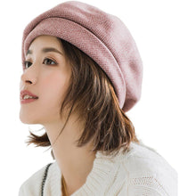 Load image into Gallery viewer, Retro Plaid Beret Fashionable Versatile Autumn Winter Delicate Soft Comfortable Breathable Beret Octagonal Hat for Women