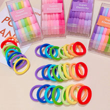 Load image into Gallery viewer, 32pcs/set Colourful Hair Ties Simple Durable Hair Band Highly Elastic Rubber Band Hair Rope Headwear Hair Accessories for Children