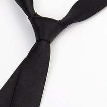 Load image into Gallery viewer, Fashionable Casual 3cm Ultra-narrow Tie Shirt Decoration Matching Pure Black Tie Adjustable Versatile Ties for Women