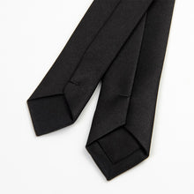 Load image into Gallery viewer, Fashionable Casual 3cm Ultra-narrow Tie Shirt Decoration Matching Pure Black Tie Adjustable Versatile Ties for Women