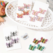 Load image into Gallery viewer, Gradient Colored Butterfly Hair Clip Mini Lovely Bangs Hairpin Hair Claw Clip Versatile Fashionable Headwear Hair Accessories