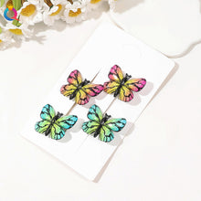 Load image into Gallery viewer, Gradient Colored Butterfly Hair Clip Mini Lovely Bangs Hairpin Hair Claw Clip Versatile Fashionable Headwear Hair Accessories