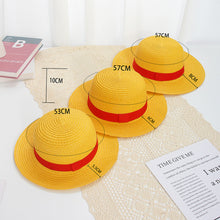 Load image into Gallery viewer, Fashionable Wide Brim Straw Hat Sun Hat UV Protection Casual Hat Outdoor Sports Sunshade Bonnet Beach Hat for Women Children
