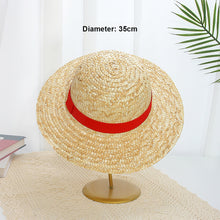 Load image into Gallery viewer, Fashionable Wide Brim Straw Hat Sun Hat UV Protection Casual Hat Outdoor Sports Sunshade Bonnet Beach Hat for Women Children