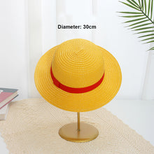 Load image into Gallery viewer, Fashionable Wide Brim Straw Hat Sun Hat UV Protection Casual Hat Outdoor Sports Sunshade Bonnet Beach Hat for Women Children