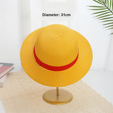 Load image into Gallery viewer, Fashionable Wide Brim Straw Hat Sun Hat UV Protection Casual Hat Outdoor Sports Sunshade Bonnet Beach Hat for Women Children