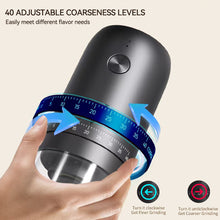 Load image into Gallery viewer, Portable USB Electric Coffee Bean Grinder 40 Gears External Adjustable Rechargeable Grinders Household Mini Coffee Machine