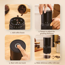 Load image into Gallery viewer, Portable Electric Coffee Bean Grinder Household 1000mAh 30 Gears Externally Adjustable Coffee Machine Rechargeable Grinders