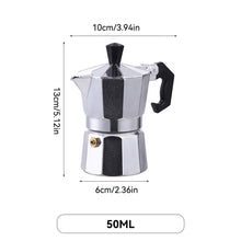 Load image into Gallery viewer, Mocha Coffee Pots Italian Aluminum Octagonal Pot Coffee Cup Maker Tea Maker Portable Coffee Maker
