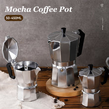 Load image into Gallery viewer, Mocha Coffee Pots Italian Aluminum Octagonal Pot Coffee Cup Maker Tea Maker Portable Coffee Maker