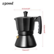 Load image into Gallery viewer, Aluminum Moka Italian Mocha Pot Espresso Coffee Maker Induction Cooker Percolator Stove Top Pot Coffee Machine 3cup 6cup