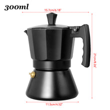 Load image into Gallery viewer, Aluminum Moka Italian Mocha Pot Espresso Coffee Maker Induction Cooker Percolator Stove Top Pot Coffee Machine 3cup 6cup