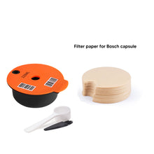 Load image into Gallery viewer, 60/180200/220ML Reusable Coffee Capsule Pods for BOSCH-s Machine Tassimo Refillable Filter Pod Silicone Lid Replacement