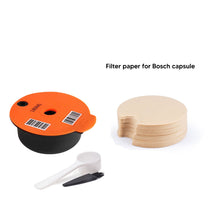 Load image into Gallery viewer, 60/180200/220ML Reusable Coffee Capsule Pods for BOSCH-s Machine Tassimo Refillable Filter Pod Silicone Lid Replacement