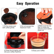 Load image into Gallery viewer, 60/180200/220ML Reusable Coffee Capsule Pods for BOSCH-s Machine Tassimo Refillable Filter Pod Silicone Lid Replacement
