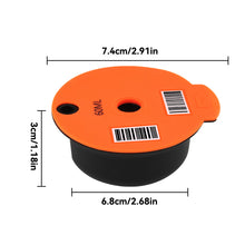 Load image into Gallery viewer, 60/180200/220ML Reusable Coffee Capsule Pods for BOSCH-s Machine Tassimo Refillable Filter Pod Silicone Lid Replacement