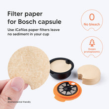 Load image into Gallery viewer, 60/180200/220ML Reusable Coffee Capsule Pods for BOSCH-s Machine Tassimo Refillable Filter Pod Silicone Lid Replacement