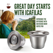 Load image into Gallery viewer, Reusable Pods for Nespresso Reusable Stainless Steel Capsule Crema Espresso Coffee Filters Reusable Pods Coffee Accessories