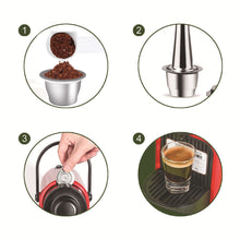 Load image into Gallery viewer, Reusable Pods for Nespresso Reusable Stainless Steel Capsule Crema Espresso Coffee Filters Reusable Pods Coffee Accessories