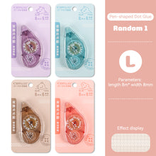 Load image into Gallery viewer, Transparent Dot Dispensing Double-sided Tape Replaceable Refills Handbook Dot Glue Stationery School Office Supplies