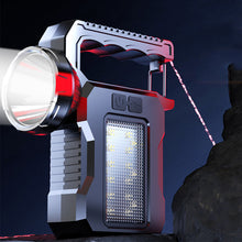 Load image into Gallery viewer, Multifunctional Dual Light Source Solar Searchlight With Hook Outdoor COB Portable Patrol Light Type-C Charging