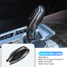 Load image into Gallery viewer, Car Gear Shift Knob Cover Trim Styling Accessories Carbon Fiber Black For BMW 7 Series 6GT 16-22 X3 X4 18-21 5 Series 18-23