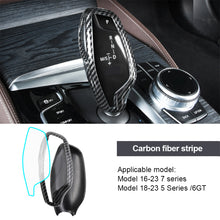 Load image into Gallery viewer, 2Pcs/3Pcs Car Gear Shift Knob Cover Trim Styling Accessories Carbon Fiber Black For BMW 5 7 Series 6GT X3 X4