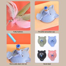 Load image into Gallery viewer, Funny Cat Stick Toy with Detachable Teaser Wand And Sucker Base Interactive Fluffy Feather Kitten Play Toy for Cat Supplies
