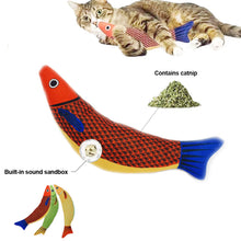 Load image into Gallery viewer, Cat Toy Catnip 3D Simulation Fish Goldfish Kitten Toys Pillowfish Interactive Sounding Cat Chew Bite Plush Toys Cat Supplies