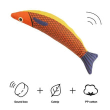 Load image into Gallery viewer, Cat Toy Catnip 3D Simulation Fish Goldfish Kitten Toys Pillowfish Interactive Sounding Cat Chew Bite Plush Toys Cat Supplies