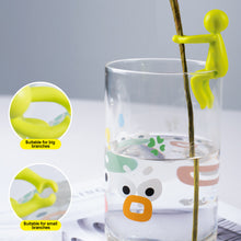 Load image into Gallery viewer, 1Pc Plant Propagation Friends Little Man Plant Stand Reusable Hydroponic Plant Holder Soft Support for Stems Shoot Cutting