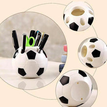 Load image into Gallery viewer, Cute football shape Pen Holder Multifunctional Children's Desktop Ornament Large Capacity Stationery Storage Box Organizer