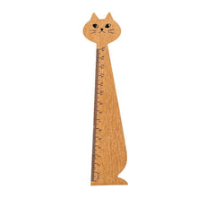 Load image into Gallery viewer, 15cm Cute Cat Straight Ruler Wooden Kawaii Tools Stationery Cartoon Drawing Gift Korean Office School Measuring