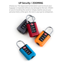 Load image into Gallery viewer, Customs Code Lock for Travel Luggage Password Changeable Black Lock Contrast Design Padlock 3 Digit Combination Lock