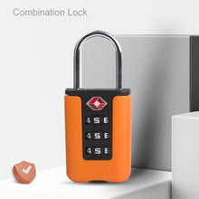 Load image into Gallery viewer, Customs Code Lock for Travel Luggage Password Changeable Black Lock Contrast Design Padlock 3 Digit Combination Lock
