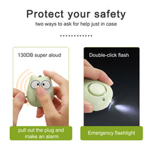 Load image into Gallery viewer, Personal Self Defense Alarm 130db Self Defense Siren Safety Alarm For Women Girl Personal Keychain Alarm Built-in Battery