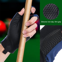 Load image into Gallery viewer, 1PC Professional Three-Finger Billiard Gloves For Left Hand Non-Slip Breathable Leak Finger Sports Gloves Self-Adhesive Cloth Fixed Billiard Supplies
