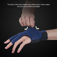 Load image into Gallery viewer, 1PC Professional Three-Finger Billiard Gloves For Left Hand Non-Slip Breathable Leak Finger Sports Gloves Self-Adhesive Cloth Fixed Billiard Supplies