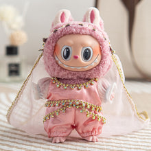 Load image into Gallery viewer, For Labubu 17cm Doll Clothes Fashion Doll Pendant Blind Box Macaron Labubu Time To Chill Doll Clothes