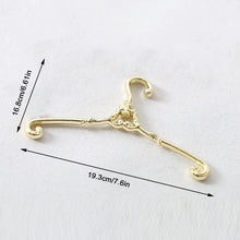 Load image into Gallery viewer, Dollhouse Retro Metal Hanger Cotton Doll Small Cloth Barbie Pet Clothes Storage Clothes Support