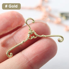Load image into Gallery viewer, Dollhouse Retro Metal Hanger Cotton Doll Small Cloth Barbie Pet Clothes Storage Clothes Support