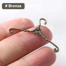 Load image into Gallery viewer, Dollhouse Retro Metal Hanger Cotton Doll Small Cloth Barbie Pet Clothes Storage Clothes Support