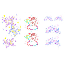 Load image into Gallery viewer, Single Colored Butterfly Tattoo Sticker Waterproof Durable Simulation Dopamine Girl Ins Simple Cute Washable Tattoo Sticker