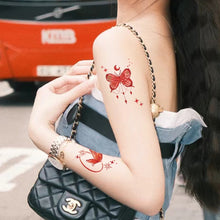 Load image into Gallery viewer, Single Colored Butterfly Tattoo Sticker Waterproof Durable Simulation Dopamine Girl Ins Simple Cute Washable Tattoo Sticker