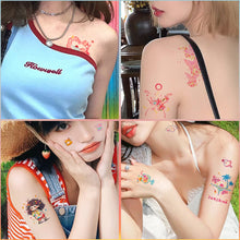 Load image into Gallery viewer, Single Colored Butterfly Tattoo Sticker Waterproof Durable Simulation Dopamine Girl Ins Simple Cute Washable Tattoo Sticker