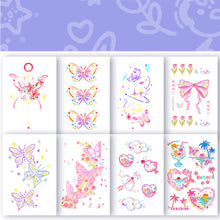 Load image into Gallery viewer, Single Colored Butterfly Tattoo Sticker Waterproof Durable Simulation Dopamine Girl Ins Simple Cute Washable Tattoo Sticker