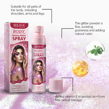 Load image into Gallery viewer, 100ml Body Glitter Highlighter Shiny Glitter Spray Body Spray Womens Face Glitter Quick-Dry Waterproof Fairy Body Shimmery Spray