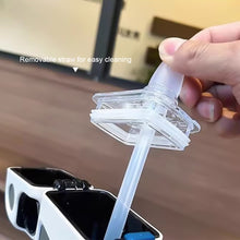 Load image into Gallery viewer, 350ml Plastic Water Bottle Leak-proof Square Cup Sports Bottle with Lockable Lid Measurements for Outdoor Sports Travel Cup