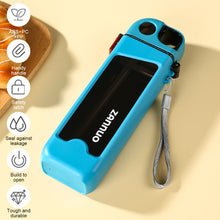 Load image into Gallery viewer, 350ml Plastic Water Bottle Leak-proof Square Cup Sports Bottle with Lockable Lid Measurements for Outdoor Sports Travel Cup